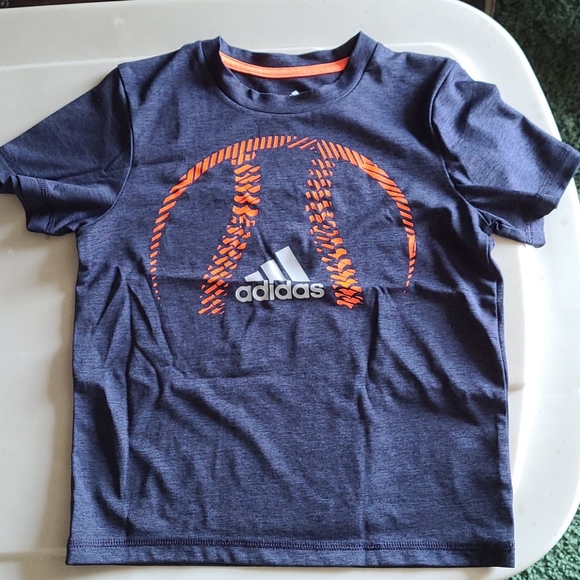Navy adidas athletic tee size 5 - Picture 1 of 4